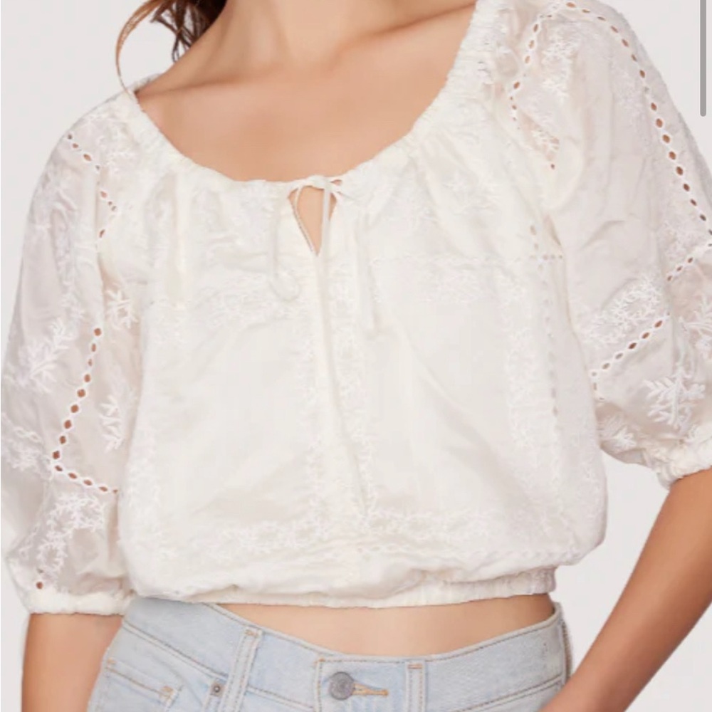 NWT  Lost + Wander  off white blouse